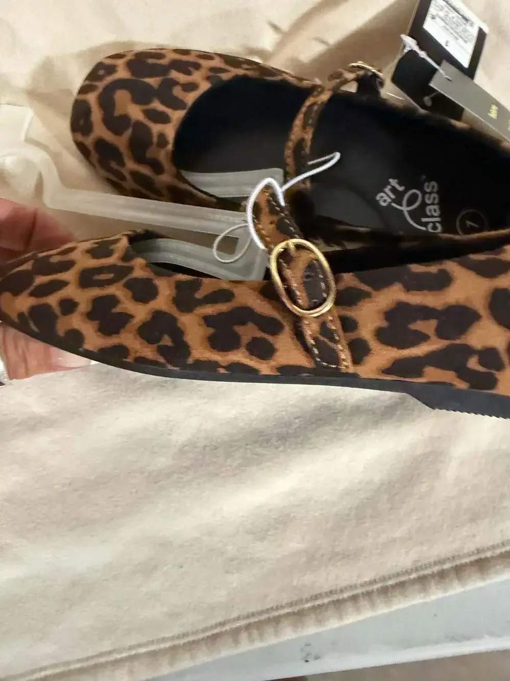 Art Class Girls Bronwyn Leopard Print Mary Jane Flats